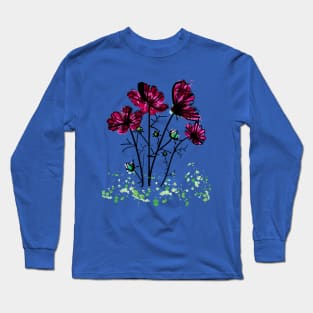 Pink cosmos flowers Long Sleeve T-Shirt